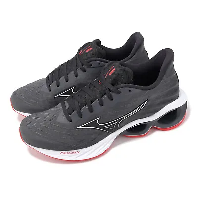 Mizuno Wave Creation 25 Black Red Men Road Running Jogging Shoes J1GC2401-03 • $152.05