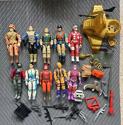 Vintage GI Joe Action Figures Lot Of 10 Hasbro Acessories Look For Condition • $119.99