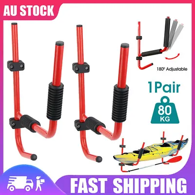 Pair Kayak Storage Rack Carrier Canoe Paddle Surfboard Holder Wall Mount Bracket • $31.89