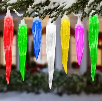 Orchestra Of Light 24-Count Multi-function LED Plug-In Christmas Icicle Lights • $69.99