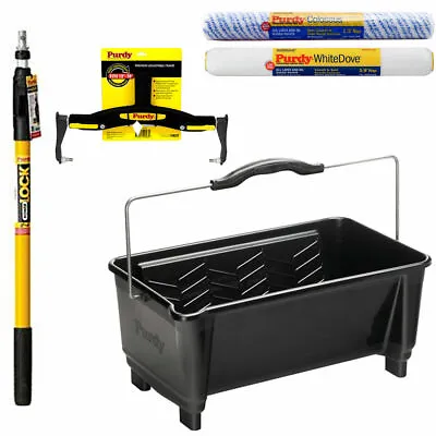 PURDY Adjustable Roller Frame Sleeves Extension Pole Paint Bucket Tray Choice • £97.18