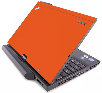 ORANGE Vinyl Lid Skin Cover Decal Fits IBM Lenovo ThinkPad X220T X230T Laptop • $9.99