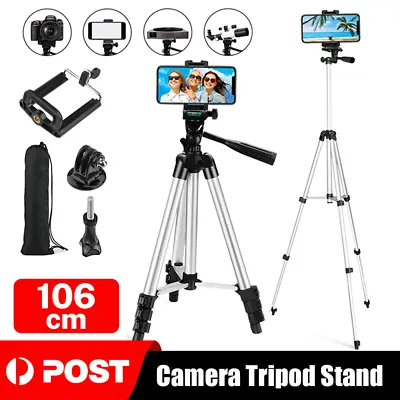 $13.99 • Buy Professional Camera Tripod Stand Mount Phone Holder For IPhone DSLR Travel OZ