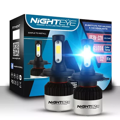 NOVSIGHT Motorcycle Auto H4 9003 LED Headlight Bulbs 72W Hi/Lo Beam Light 6500K • $38.99