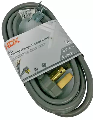 HDX 6ft 3-Prong Range Power Cord 50 Amp / 6 Gauge • $19.99