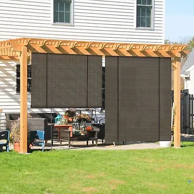 Roll Up Shade Roller Shade UV Blind Screen Patio Outdoor Deck Gazebo Porch Shade • $41.99