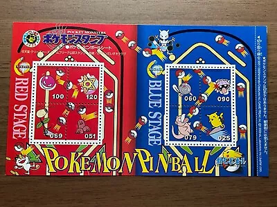 MINT! | Shogakukan Pokemon Stamp | Pinball Pikachu Mewtwo | Japanese Card • $1.98