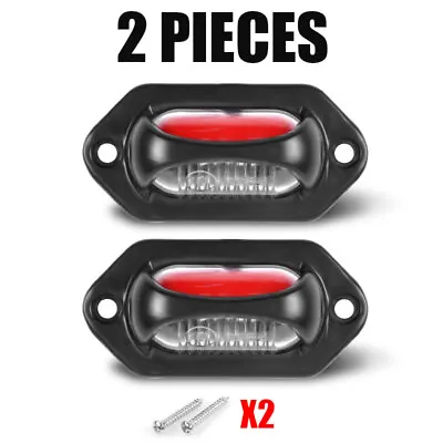 White Red LED License Plate Light Tag Lamps Assembly For Truck Trailer RV SUV • $8.99