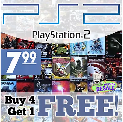 PS2 Playstation 2 Games. You Choose! $7.99 Buy 4 Get 1 FREE! Shipping Discount! • $7.99