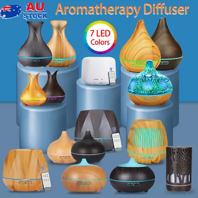Aromatherapy Diffuser Aroma Essential Oil Ultrasonic Air Humidifier Mist 7 LED • $27.95