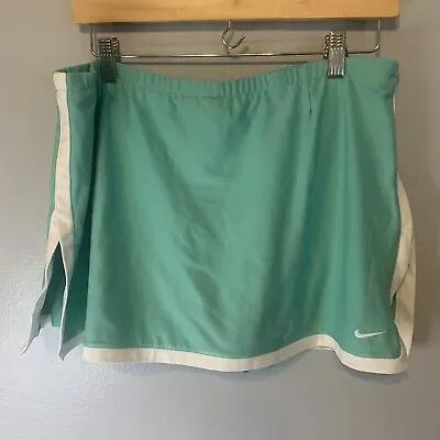 Vintage Nike Size Large Aqua Blue Green Tennis Skirt Built In Shorts Skort Y2K • $20