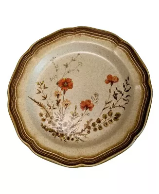 Mikasa Set Of 2 Whole Wheat Jardiniere 8  Plate Japan Salad Brown Flowers • $11.99