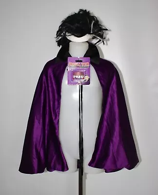 Childs Count Dracula Costume Vampire Cape Wig Teeth Fancy Dress Dracular • £8.99