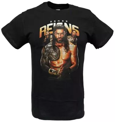 Roman Reigns Three Pose Mens Black T-shirt • $19.99