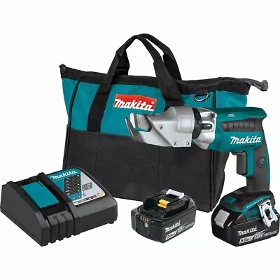 Makita XSJ04T 18V LXT� Li-Ion Brushless 18 Gauge Offset Shear Kit Bag (5.0Ah) • $676.25