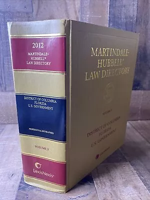 Law Reference Book: Martindale Hubbell Law Directory 2012 Volume 3 • $19.99