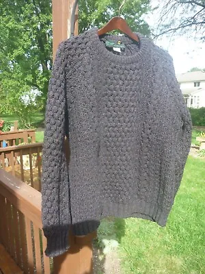 Multi-color Irish Wool Fisherman Sweater Size L 44 EUC • $69.99