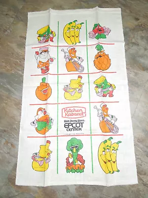 1982 Walt Disney World Epcot Center Kitchen Kabaret Kitchen Tea Towel 24”x 15” • $28