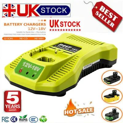 For RYOBI P108 18V 18 Volt One+ Plus Fast Charging Lithium-ion Battery Charger • £17.99
