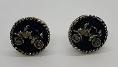 Vintage Carriage Classic Car Ford Model T Black CuffLinks • $14.99