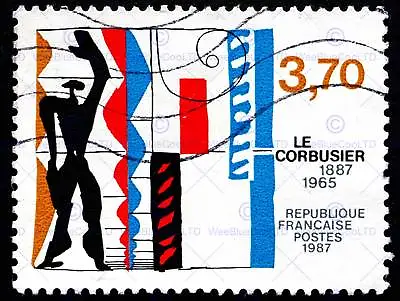 Postage Stamp France 1987 Works Of Le Corbusier Vintage Art Print Bmp2197b • £11.99