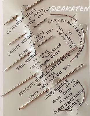 7PCs Repair Sewing Needles Kit Upholstery Carpets Canvas Leather Curved USSeller • $3.99