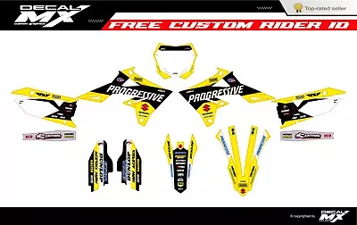 Fits Suzuki RMZ 250 2019 To 2024 RMZ450 2018 To 2024 Graphic Kit Decals Stickers • $128.24