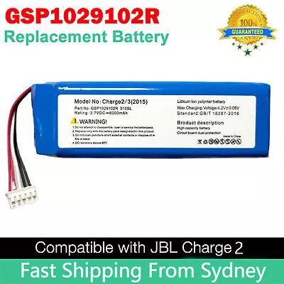 GSP1029102R Battery For JBL Charge 2 Plus/2+/3 2015 Bluetooth Speaker AU • $26.39