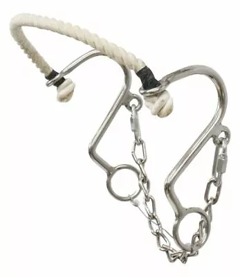 Western Saddle Horse Rope Nose Little S Hackamore Stainless Steel 5.5  Cheeks • $29.80