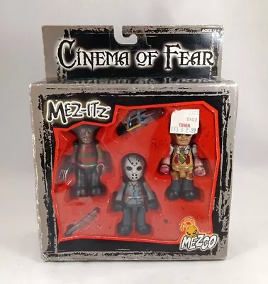 Mez-Itz Cinema Of Fear Set Texas Chainsaw Massacre Jason Freddy Mezco 2002 NEW  • $34.95