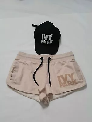 $35 • Buy Ivy Park Bone Active Shorts Size Small & Women's Black Snap Back Baseball Cap