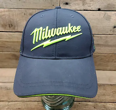 Milwaukee Tools Logo Baseball Style Hat Cap America Golf Dark Gray Hi Vis Yellow • $24.95