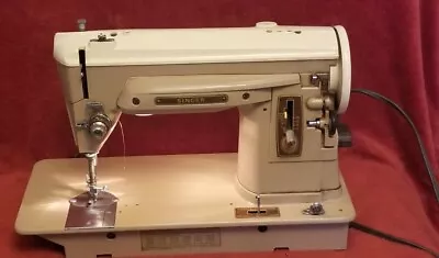 Vintage Singer 404 Slant Needle Sewing Machine With Pedal TESTED WORK • $69.99