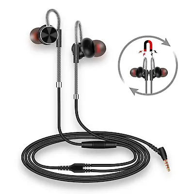 $22.79 • Buy Wired Earbuds With Mic Volume Control, Stereo Bass Noise Cancelling Headphones