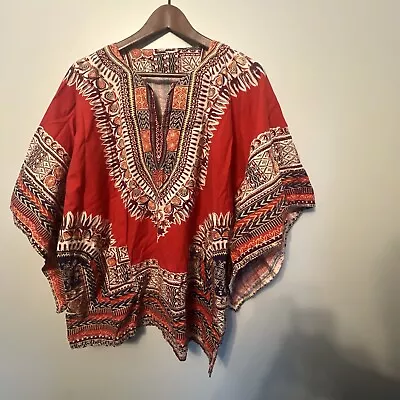 Dashiki Too  Women’s Large  Vintage Made In India Cotton Flare Sleeve Blouse • £27.95