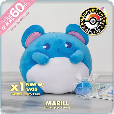 PLUSH Marill – Psycho Soda Refresh – Official 6  Toy – New With Tags 🇺🇸 • $23.89