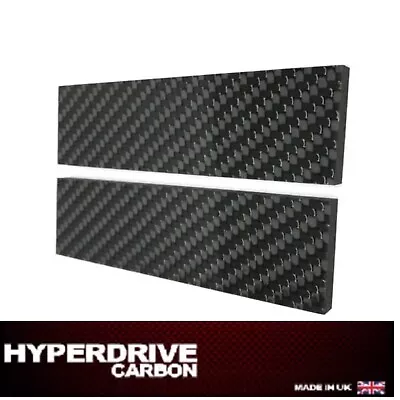 Carbon Fibre Sheet Strip Bar Gloss Twill Different Size 12345mm Thicknesses • £86.99
