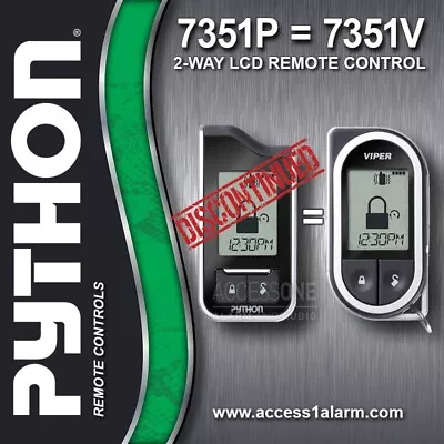 Discontinued Python 7351P 2-Way LCD Remote Control Upgraded To NEW Viper 7351V • $130.99