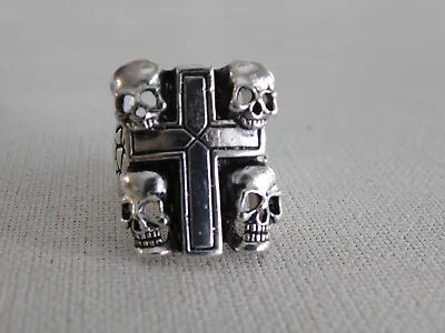 Silver Skull And Cross Ring G&S SZ 9.75 • $47.99