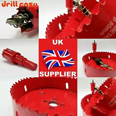 105 - 145mm Drill Bit Bi Metal M42 HSS Hole Saw Cutter For Wood Plaster Board UK • £17.06