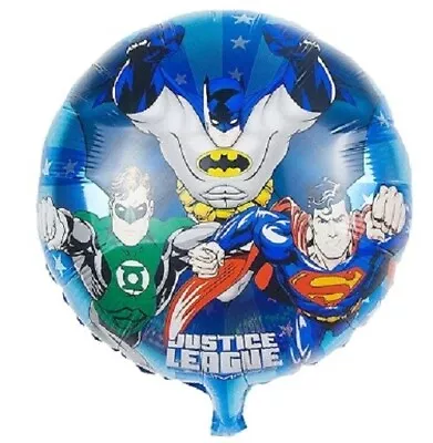 Justice League Batman Superman Foil Balloon Birthday Round Party Celebration Boy • $6.10