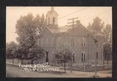 Real Photo Mt. Pleasant Ohio Public School Building Postcard Copy • $11.99