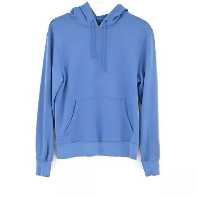 J CREW Womens Size L Blue Classic Sweatshirt Hoodie 100% Cotton Athleisure Basic • $27.87