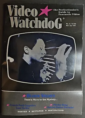 Video Watchdog Blue Velvet David Lynch Francis Coppola No.4 Mar/Apr 1991 • $4.99