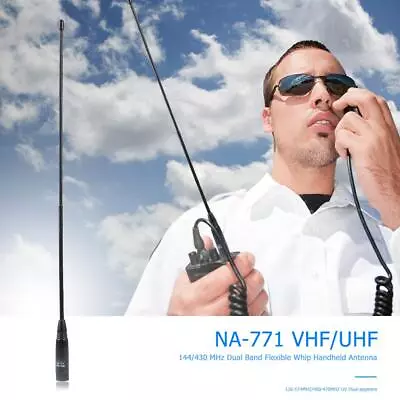 NA-771 SMA-M Male Antenna 144/430MHz Wide Band For YAESU Vertex Two Way Radio • $6.48