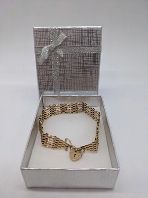 £225 • Buy 9ct Yellow Gold 6 Bar Gate Bracelet - 6.60g