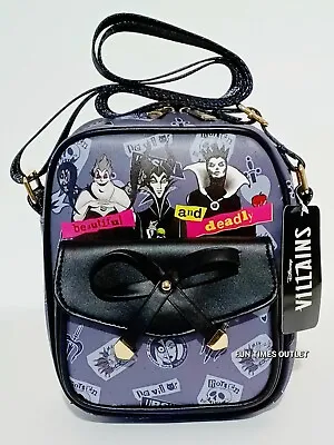 Disney Villains 8.5  Crossbody Bag Lady Purse Evil Queen Maleficent Ursula Gift • $54.95