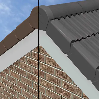 Manthorpe SmartVerge Dry Verge Roofing System Brown/Grey Left Right Eaves End • £6.95