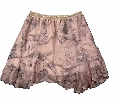 Rebecca Taylor Womens Silk Skirt Pink Size 4 Fairy • $24.99