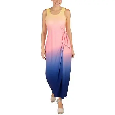Signature By Robbie Bee Womens Ombre Mid-Calf Side-Tie Midi Dress BHFO 4477 • $14.99